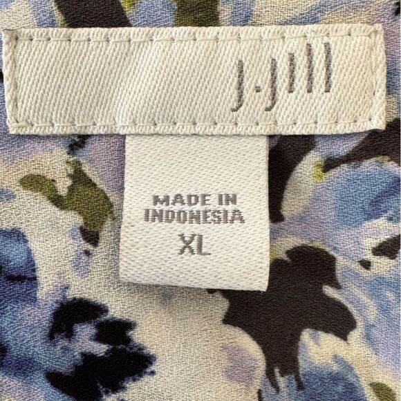 J Jill Granite Water Floral Bloom Accordion Pleat Dress Size XL - Picture 5 of 7